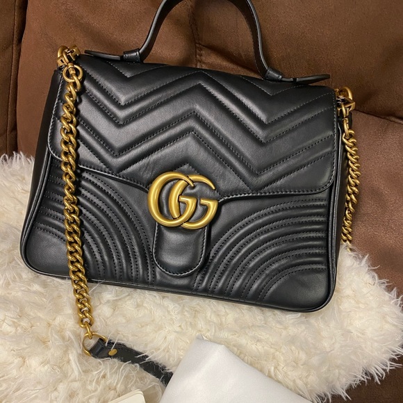 gucci marmont top handle white